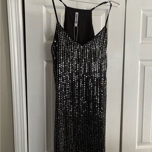 Walter Baker Black Sequin Mini Dress